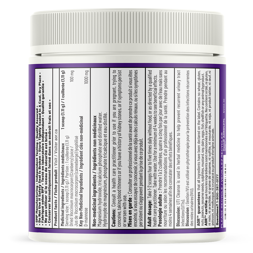 AOR UTI Cleanse Gestion IVU Powder 50 servings/55g- AOR-The Health Store- Default Title