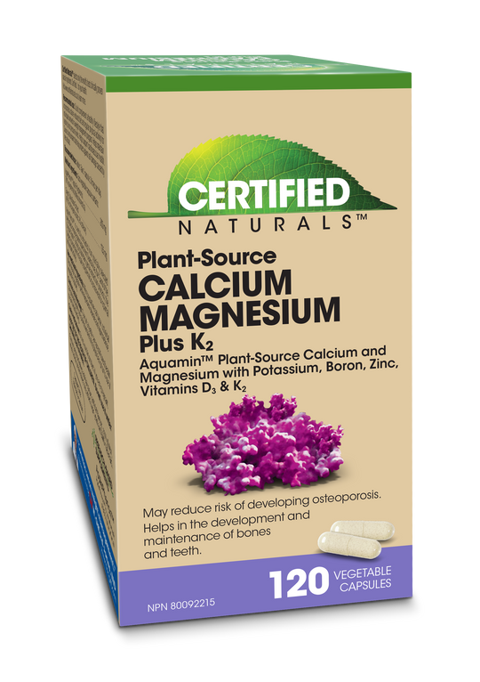 Certified Naturals Calcium-Magnesium Plus K2 120 V Caps- HEDLEY ENTERPRISES-The Health Store- Default Title