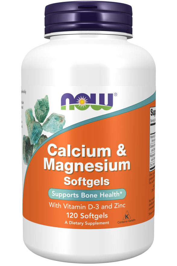 Now Calcium & Magnesium +VitD 120 Soft Gels- PURE SOURCE-The Health Store- Default Title