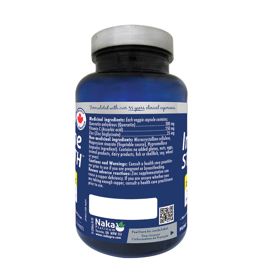 Naka Immune Strength Quercetin Zinc Bisglycinate & Vitamin C 30 V Caps