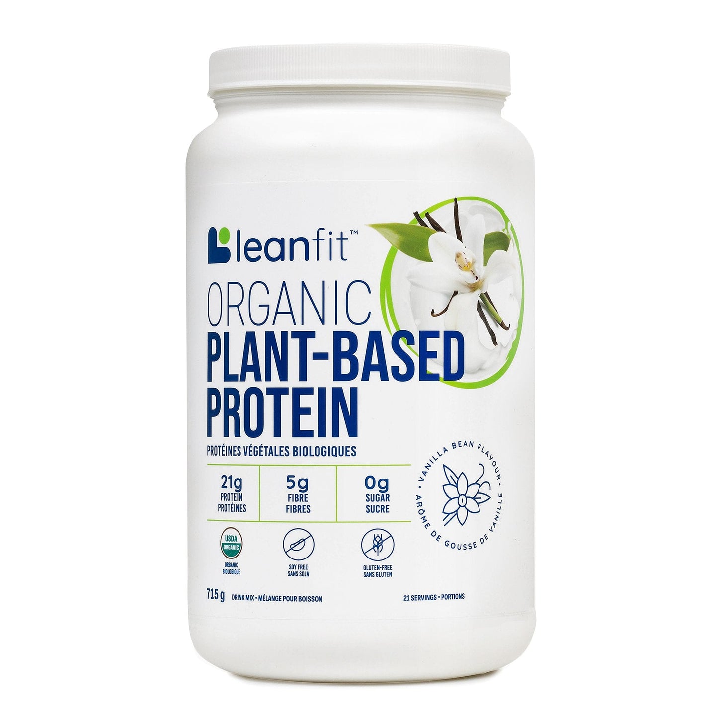 LeanFit Organic Plant-Based Protein Vanilla 715g- PURITY LIFE-The Health Store- Default Title