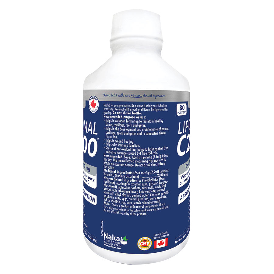 Naka Pro Liposomal C2000 750mL- NAKA ORIGINAL-The Health Store- Default Title