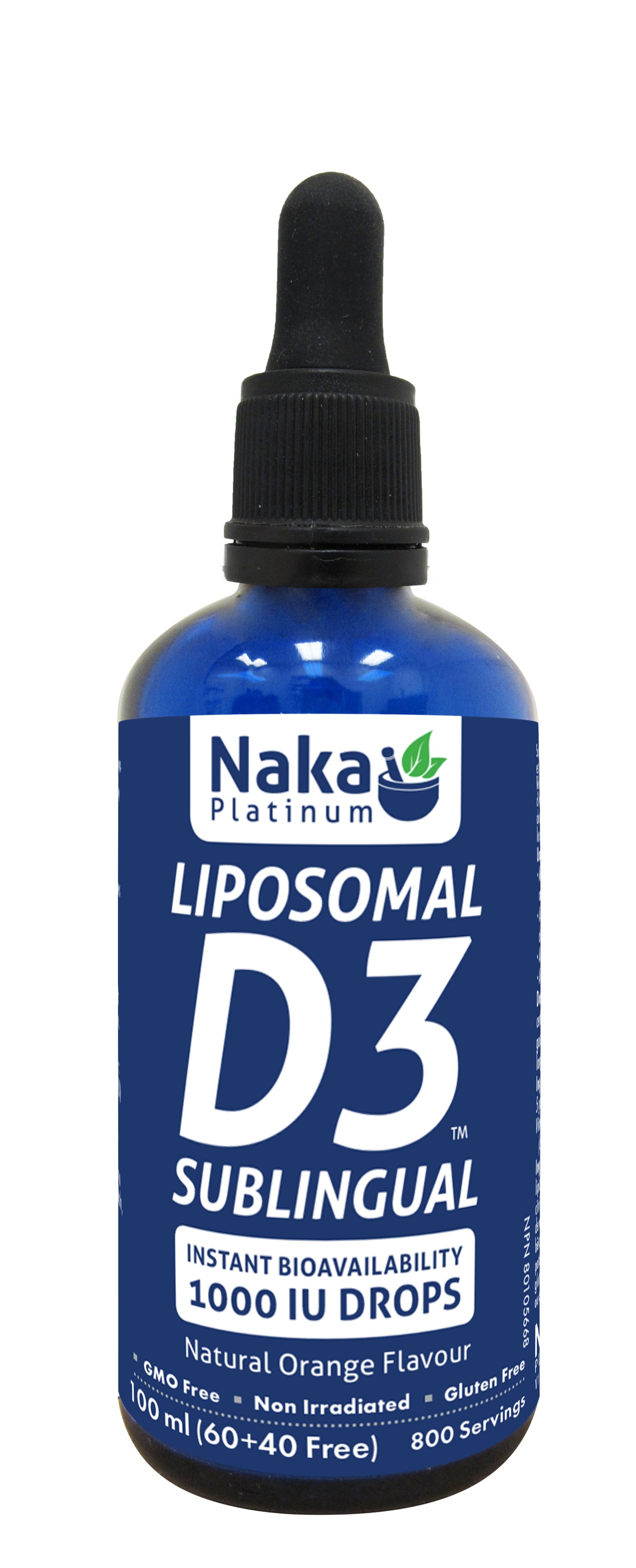Naka Liposomal D3 Sublingual Drops 1000iu Bioavailability 100mL- NAKA ORIGINAL-The Health Store- Default Title