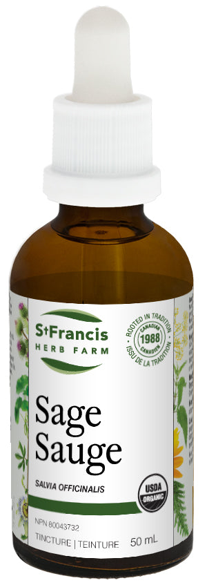 St. Francis Sage Tincture 50mL- ST FRANCIS HERB FARM-The Health Store- Default Title