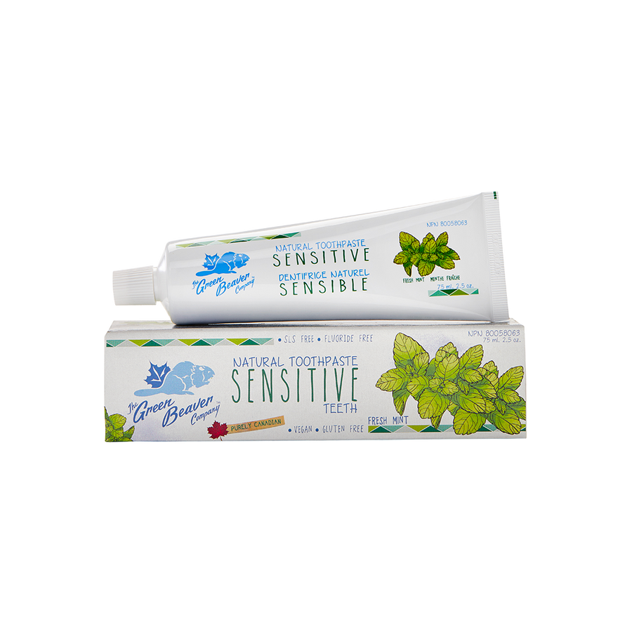 Green Beaver Natural Fluoride-Free Toothpaste Sensitive Teeth - 75mL- PURITY LIFE-The Health Store- Default Title