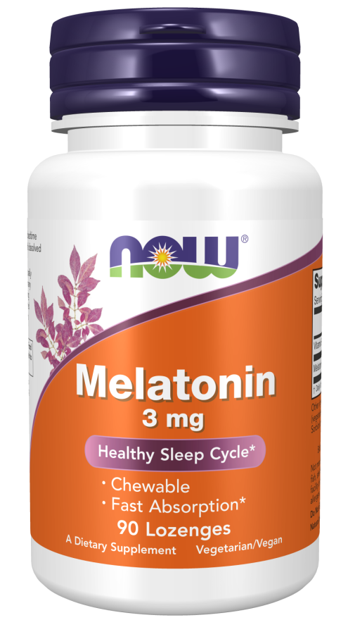 NOW Melatonin 3mg 90 Chewable Lozenges- PURE SOURCE-The Health Store- Default Title