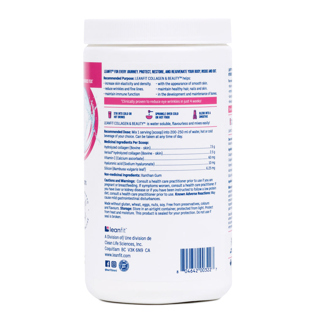 Leanfit Collagen & Beauty Unflavored 284g- PURITY LIFE-The Health Store- Default Title