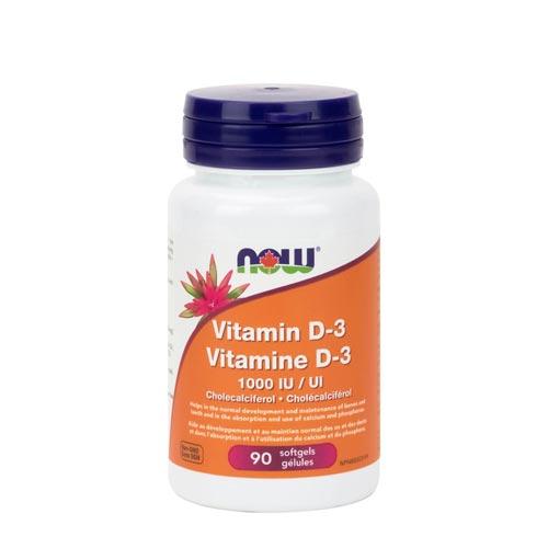 NOW Vitamin D3 1000 IU 90 Soft Gels- PURE SOURCE-The Health Store- Default Title