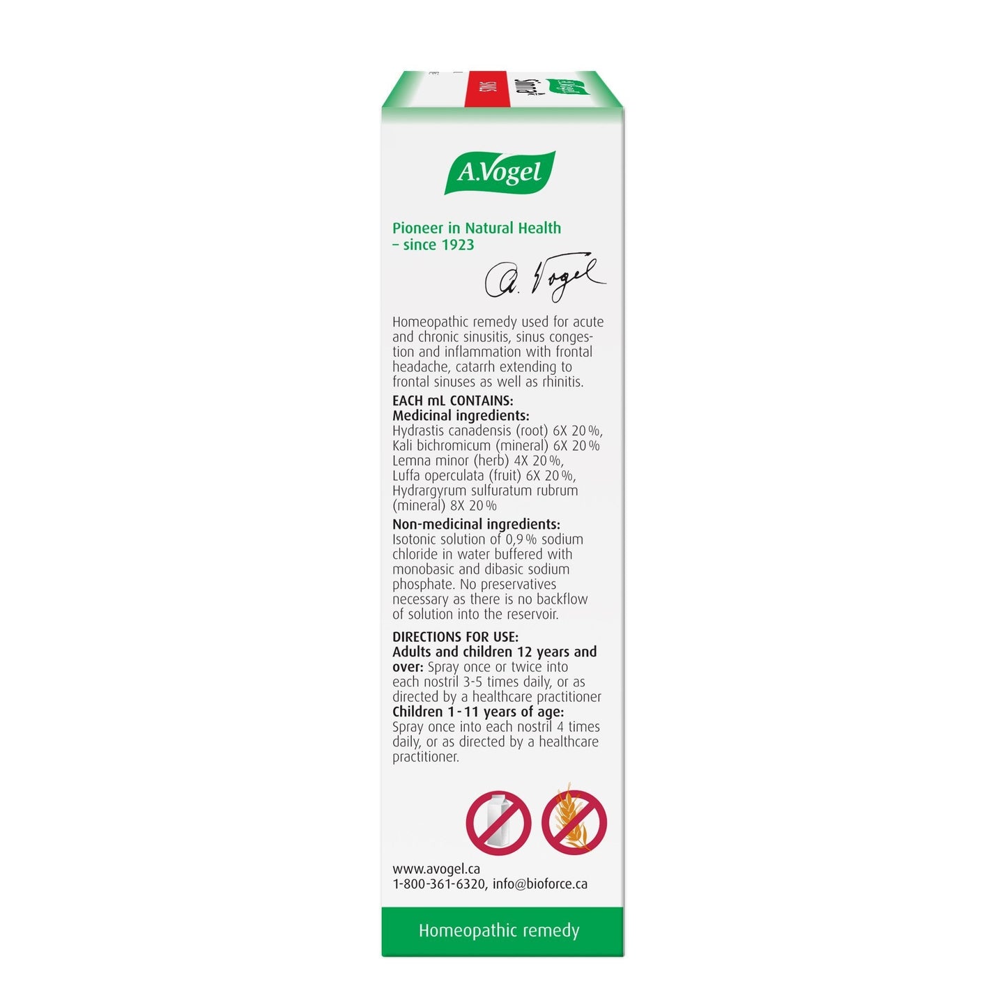 A.Vogel Sinna Nasal Spray 20mL- BIO FORCE-The Health Store- Default Title