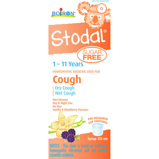Boiron Stodal 1-11 Years Sugar-Free Homeopathic Cough Medicine 125mL- BOIRON-The Health Store- Default Title