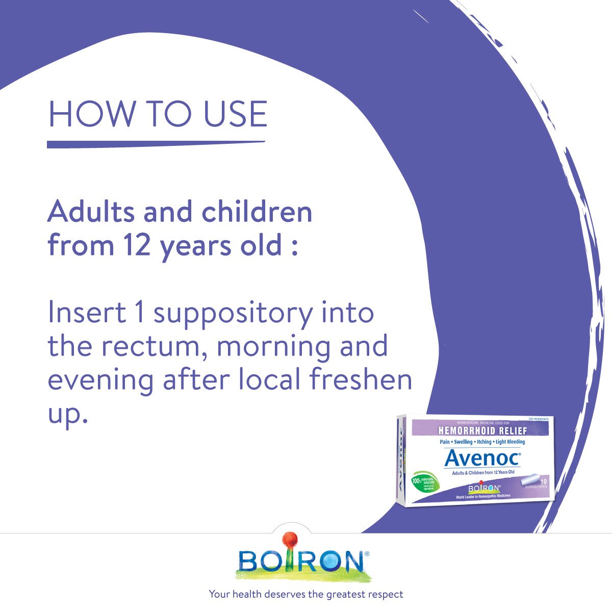 Boiron Avenoc HEMORRHOID RELIEF 10 suppositories- BOIRON-The Health Store- Default Title