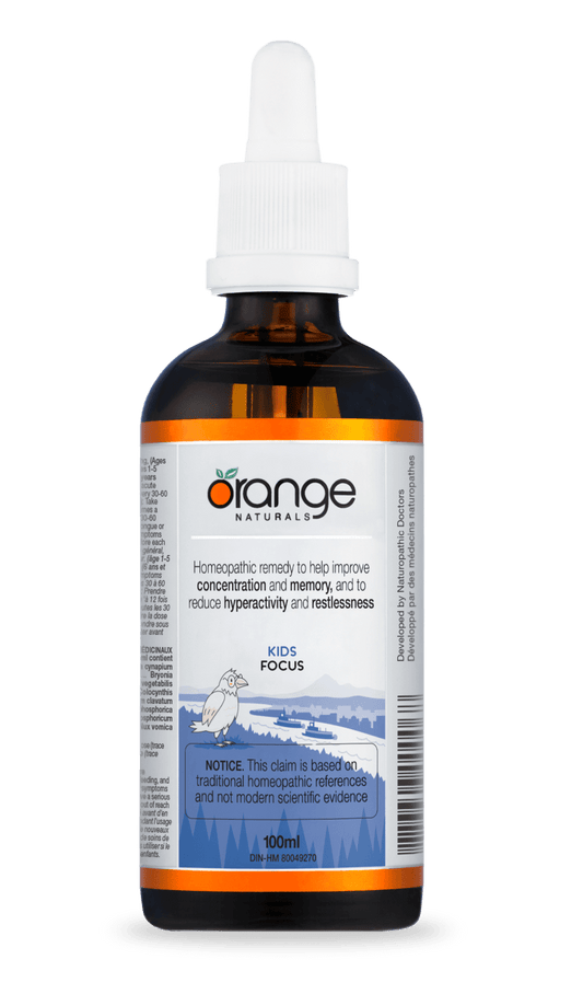 Orange Naturals Focus for Kids Homeopathic Remedy 100mL- CANPREV-The Health Store- Default Title