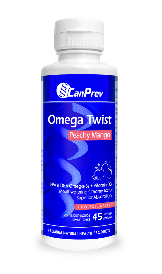 CanPrev Omega Twist Peach Mango 225ml- CANPREV-The Health Store- Default Title