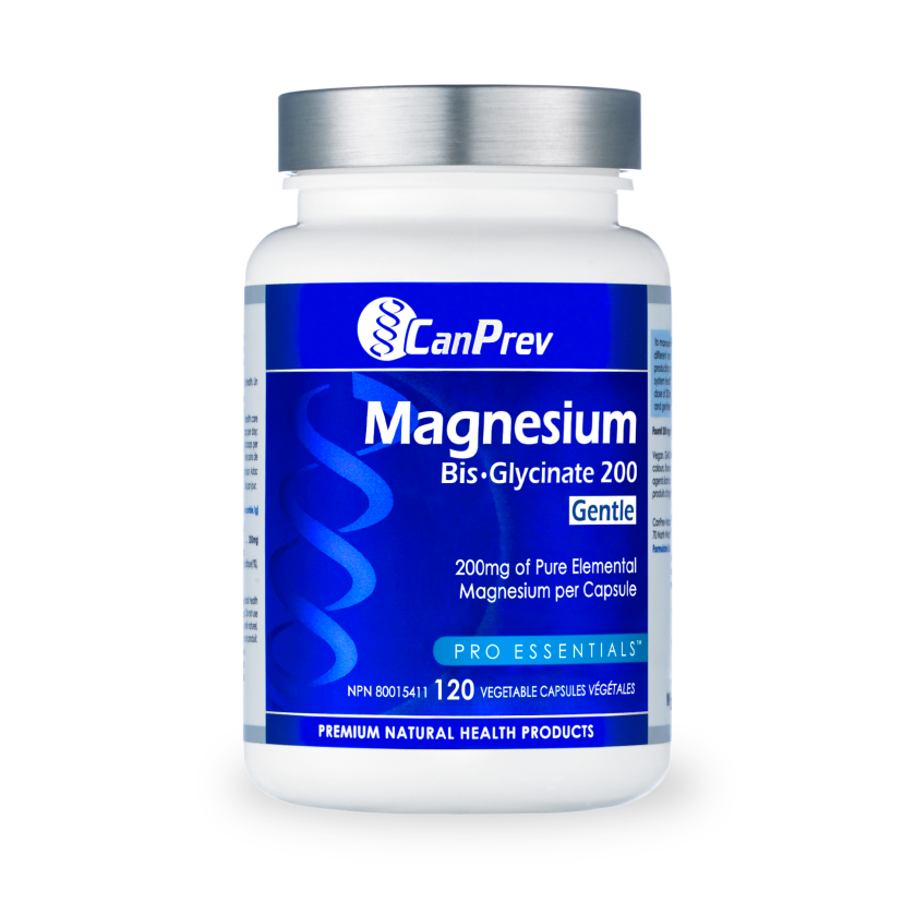 CanPrev Magnesium Bis-Glycinate 200mg Gentle- CANPREV-The Health Store- 120 Caps