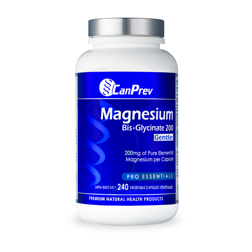 CanPrev Magnesium Bis-Glycinate 200mg Gentle- CANPREV-The Health Store- 240 Caps