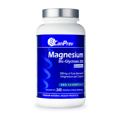 CanPrev Magnesium Bis-Glycinate 200mg Gentle- CANPREV-The Health Store- 240 Caps