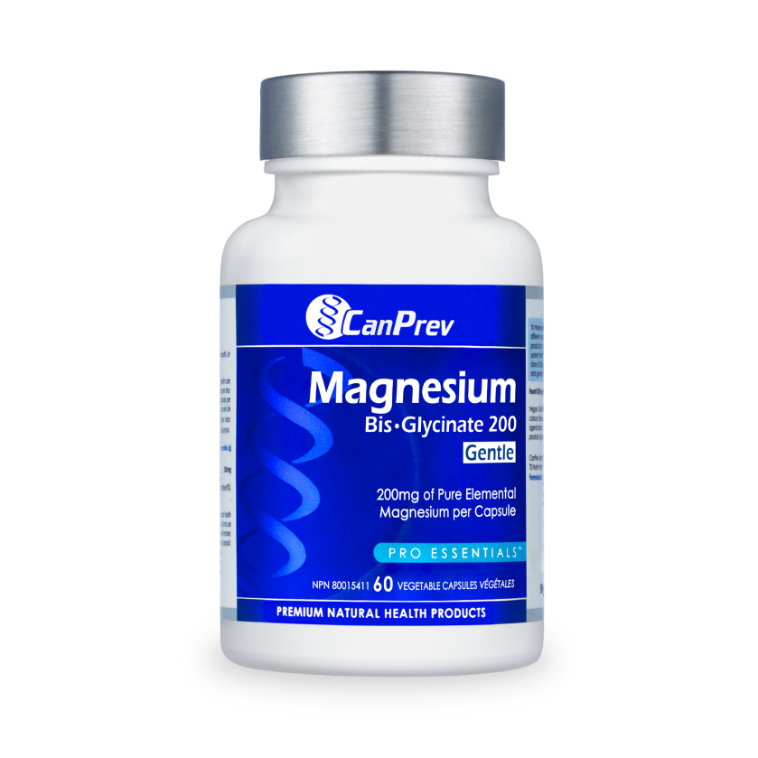 CanPrev Magnesium Bis-Glycinate 200mg Gentle- CANPREV-The Health Store- 60 Caps