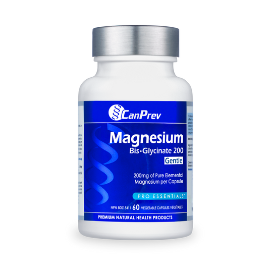 CanPrev Magnesium Bis-Glycinate 200mg Gentle- CANPREV-The Health Store- 60 Caps