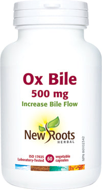 New Roots Ox Bile 500mg 60 caps- NEW ROOTS HERBAL-The Health Store- Default Title
