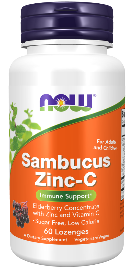 NOW Sambucus Zinc-C 60 lozenges- PURE SOURCE-The Health Store- Default Title