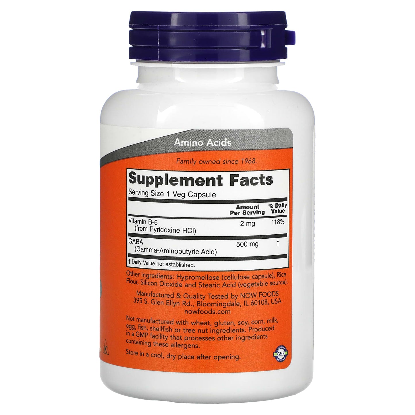 NOW Gaba 500mg + B6 200 V Caps- PURE SOURCE-The Health Store- Default Title