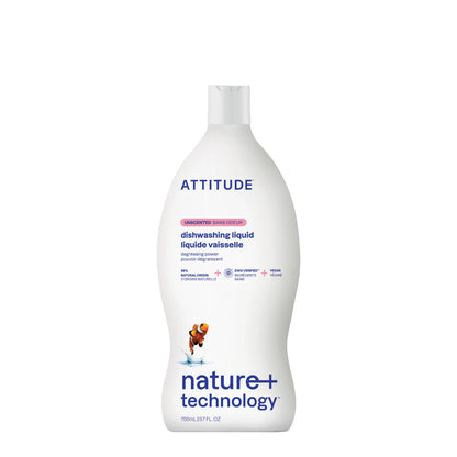 Attitude Dishwashing Liquid Unscented 700mL- PURITY LIFE-The Health Store- Default Title