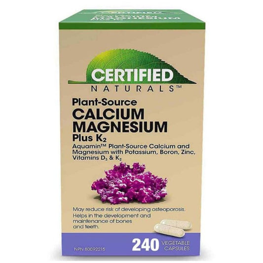 Certified Naturals Calcium-Magnesium Plus K2 240 V Caps- HEDLEY ENTERPRISES-The Health Store- Default Title