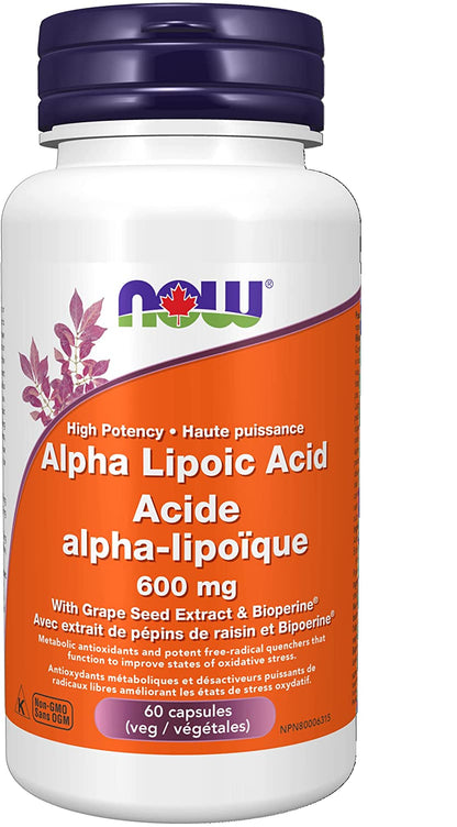 NOW Alpha Lipoic Acid 100mg with Vitamin C & E 60capsules- PURE SOURCE-The Health Store- Default Title