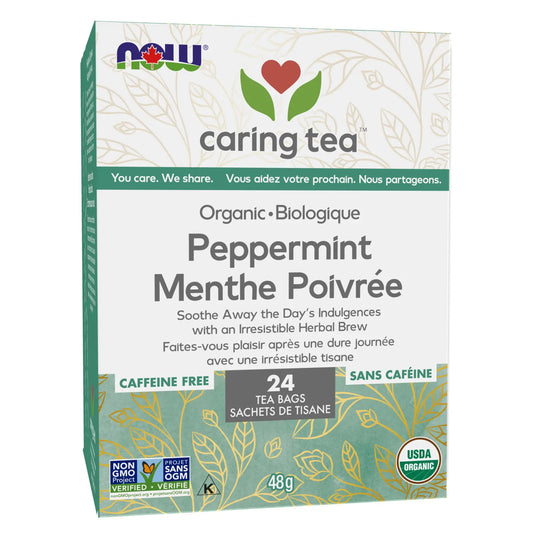 NOW Peppermint Tea 24 bags- PURE SOURCE-The Health Store- Default Title