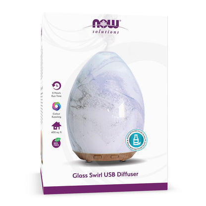 NOW Glass Swirl Oil Diffuser- PURE SOURCE-The Health Store- Default Title