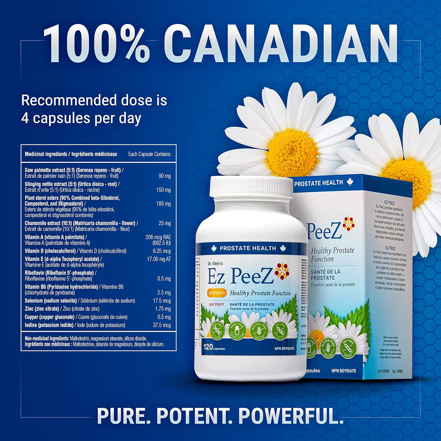 Dr. klein's Ez Peez Prostate Health 120 Caps- NANTON NUTRACEUTICALS LTD-The Health Store- Default Title