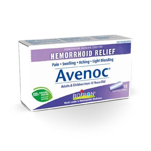 Boiron Avenoc HEMORRHOID RELIEF 10 suppositories- BOIRON-The Health Store- Default Title