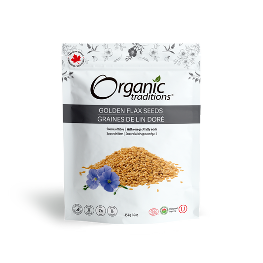 Organic Traditions Golden Flax Seeds 454g