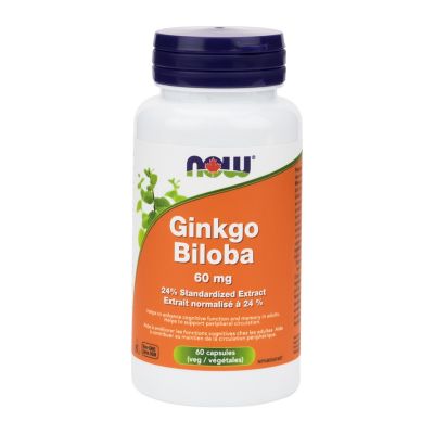 NOW Ginkgo Biloba 60mg 120Caps- PURE SOURCE-The Health Store- Default Title