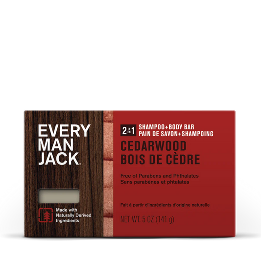 Every Man Jack Cedarwood 2in1 Shampoo + Body Bar