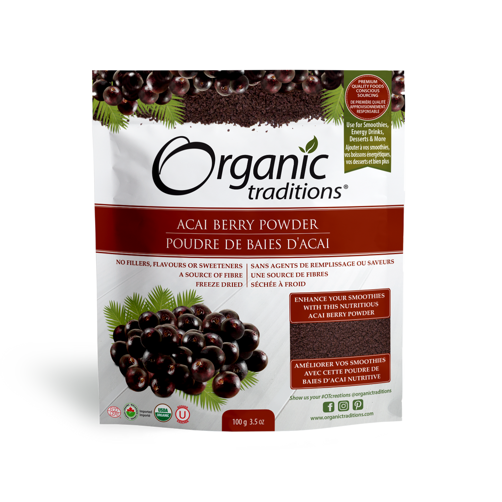 ORGANIC TRADITIONS ACAI BERRY POWDER 100G- PURITY LIFE-The Health Store- Default Title