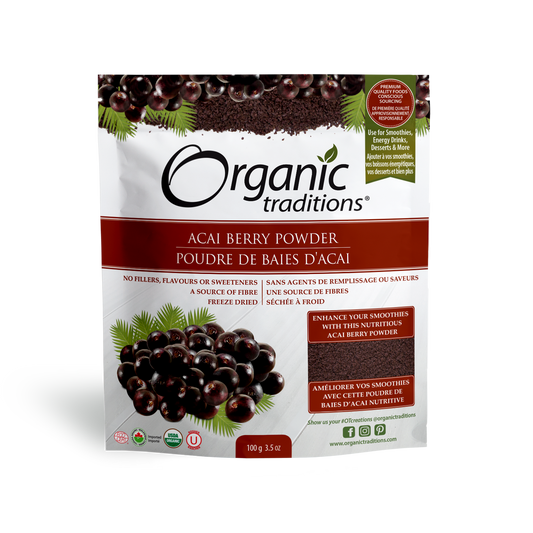 ORGANIC TRADITIONS ACAI BERRY POWDER 100G- PURITY LIFE-The Health Store- Default Title