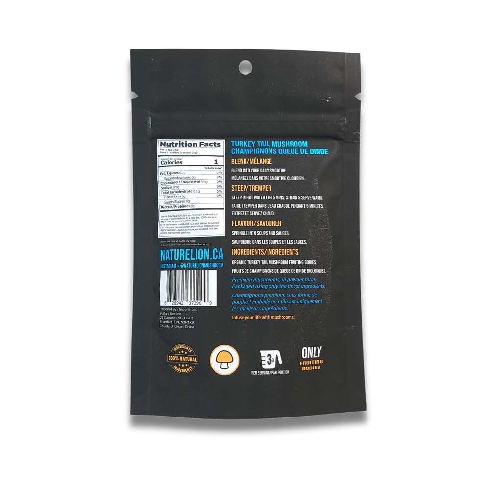 NatureLion - Turkey Tail Mushroom Powder 60g- NatureLion-The Health Store- Default Title