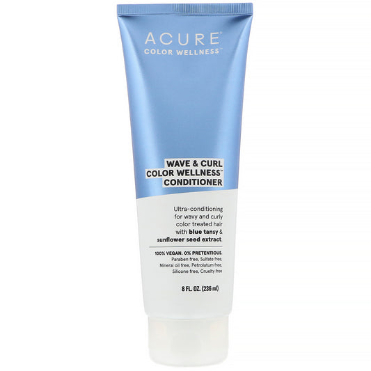 ACURE WAVE & CURL COLOUR WELLNESS CONDITIONER 8 FL OZ