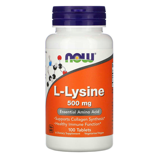 NOW L-Lysine 500mg 100 Tabs