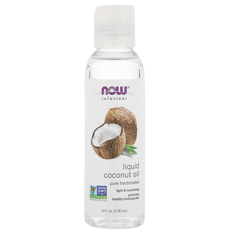 NOW Liquid Coconut Oil Pure Fractionated 118mL