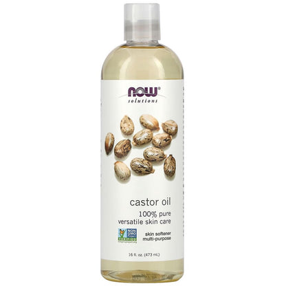 NOW Castor Oil 473mL- PURE SOURCE-The Health Store- Default Title