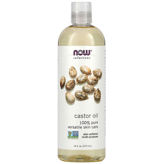 NOW Castor Oil 473mL- PURE SOURCE-The Health Store- Default Title