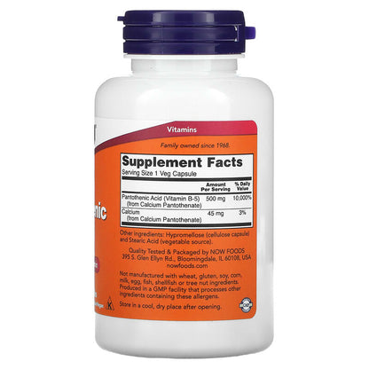 NOW Pantothenic Acid 100 V Caps- PURE SOURCE-The Health Store- Default Title