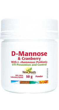 New Roots D-Mannose with Cranberry & Probiotics 50g