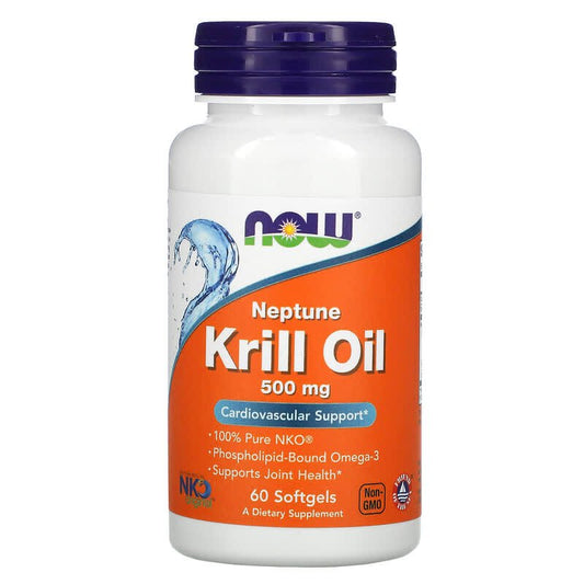 NOW Neptune Krill Oil 500mg 60 Soft Gels- PURE SOURCE-The Health Store- Default Title