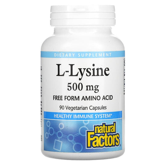 Natural Factors L-Lysine 500mg 90 V Caps