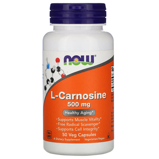 NOW L-Carnosine 500mkg 50 V Caps- PURE SOURCE-The Health Store- Default Title