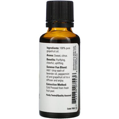 NOW Grapefruit Essential Oil 30mL- PURE SOURCE-The Health Store- Default Title