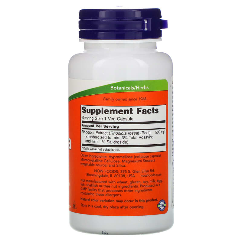 NOW Rhodiola 60 V Caps- PURE SOURCE-The Health Store- Default Title